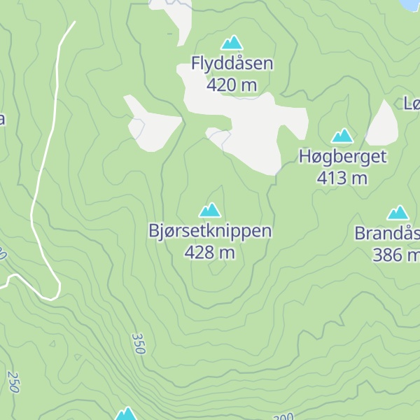 Map of Bjørsetknippen