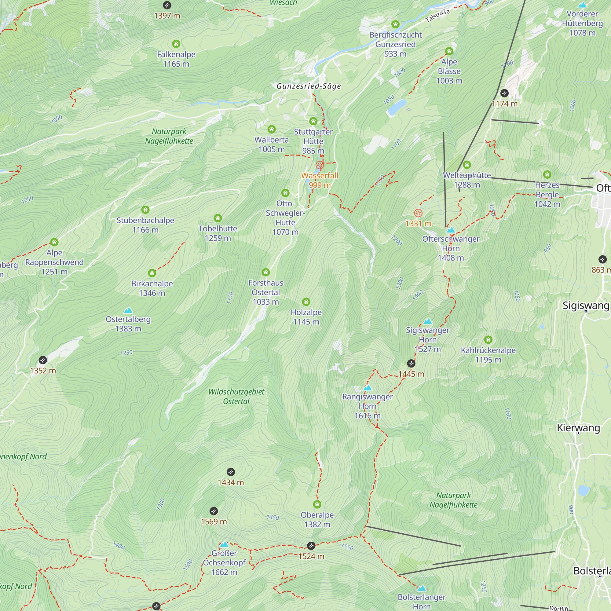 Holzschlagalpe map