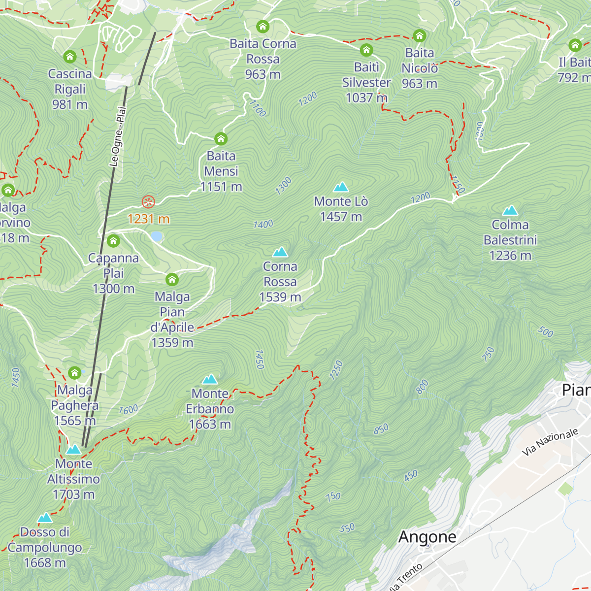 Rifugio Malga Mine map