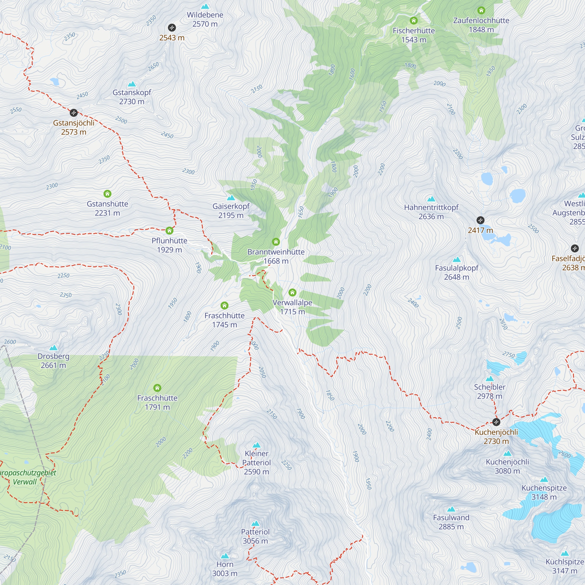 Verwallalpe map