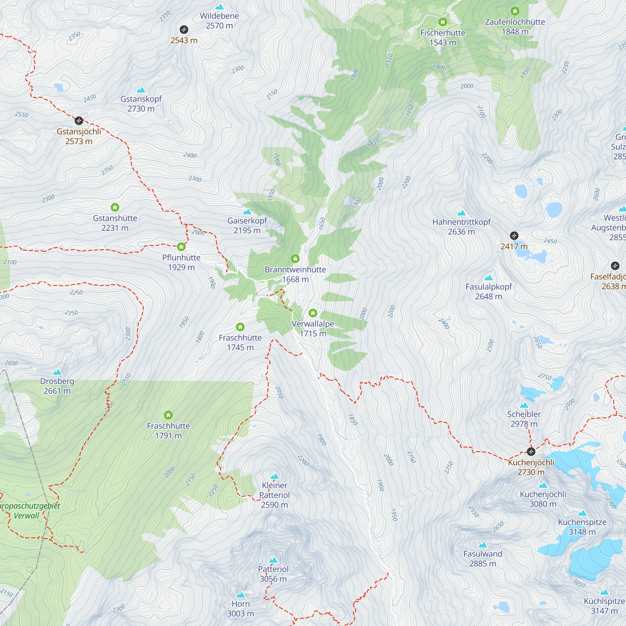 Verwallalpe map