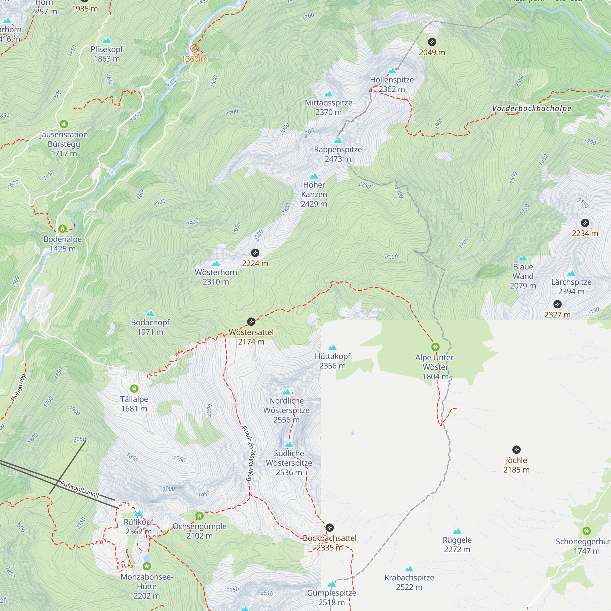 Ober Wösteralm map
