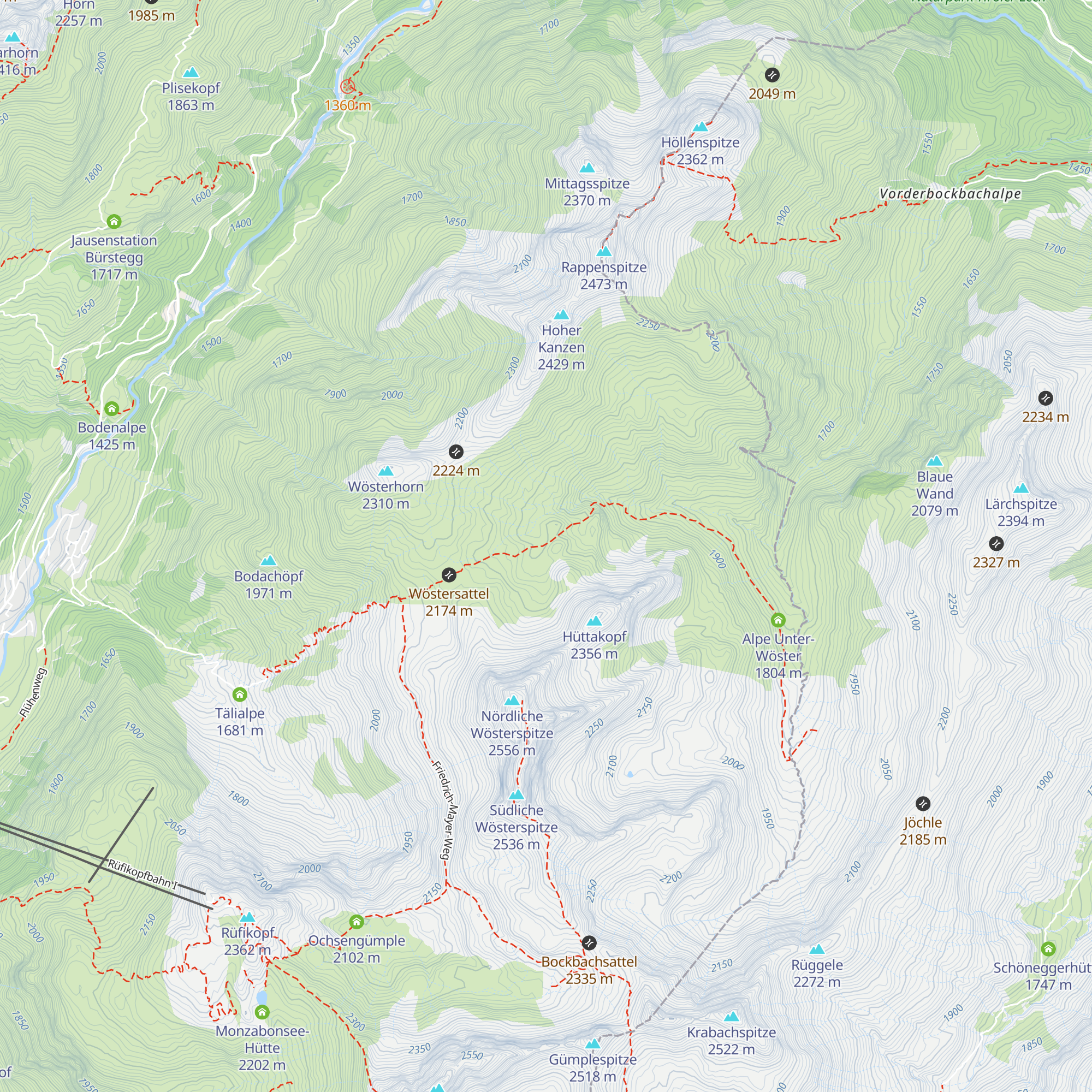 Ober Wösteralm map