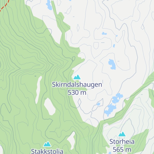 Map of Skirndalshaugen