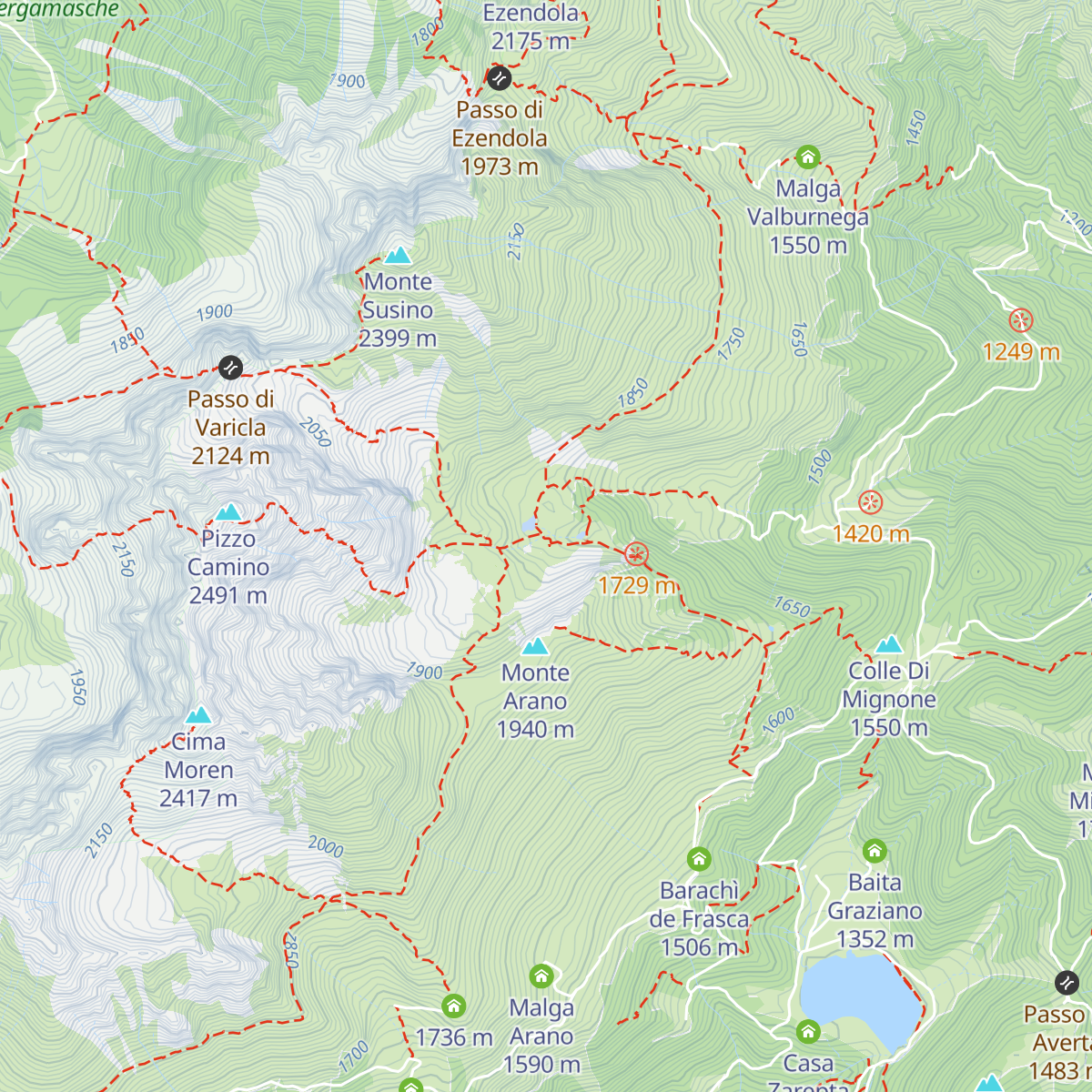 Rifugio Gualtiero Laeng map