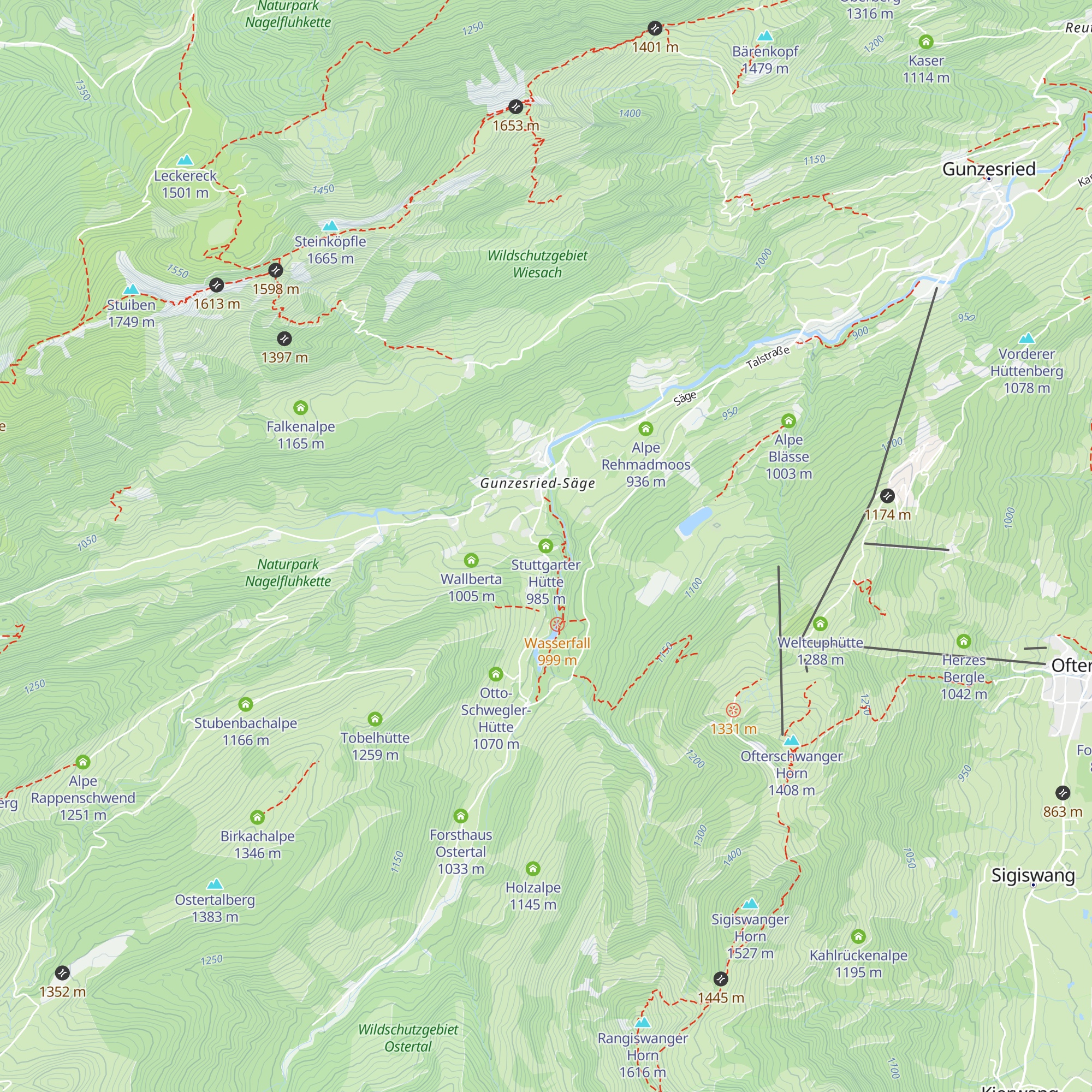 Stuttgarter Hütte map