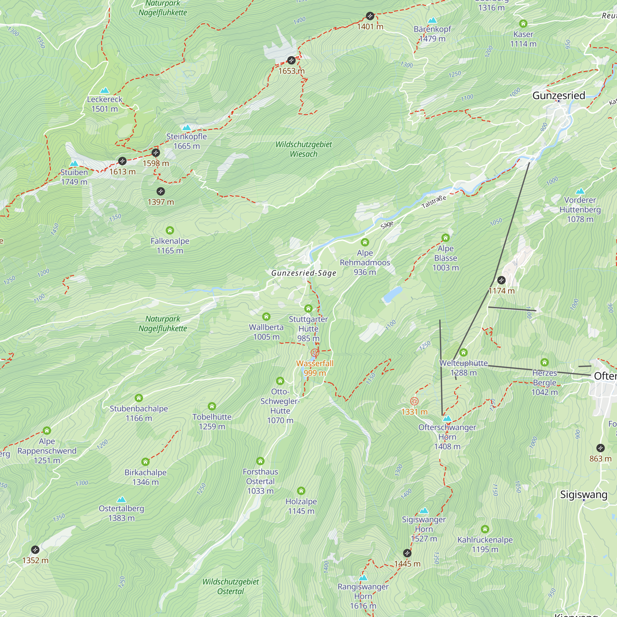 Stuttgarter Hütte map