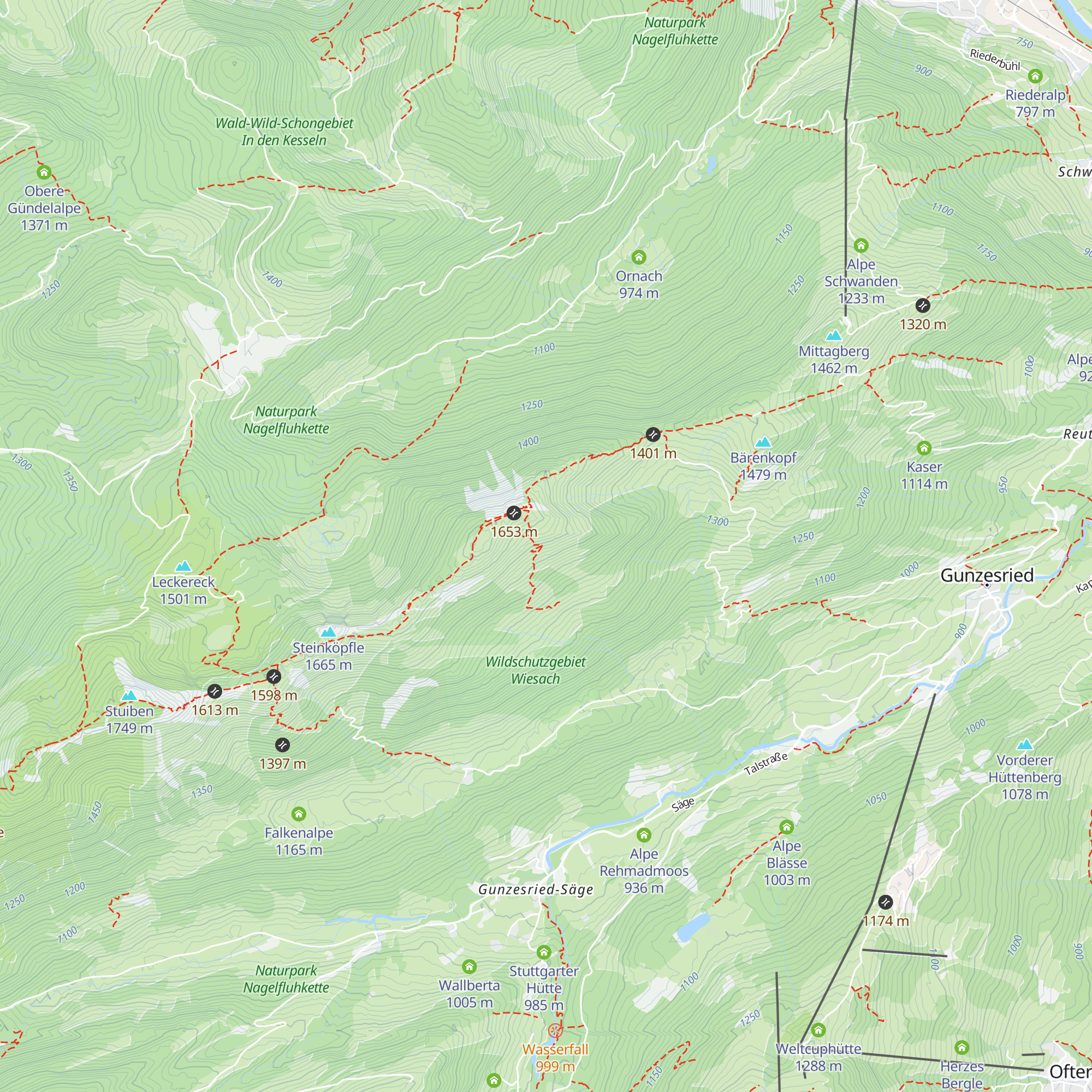 Steinebergalpe map