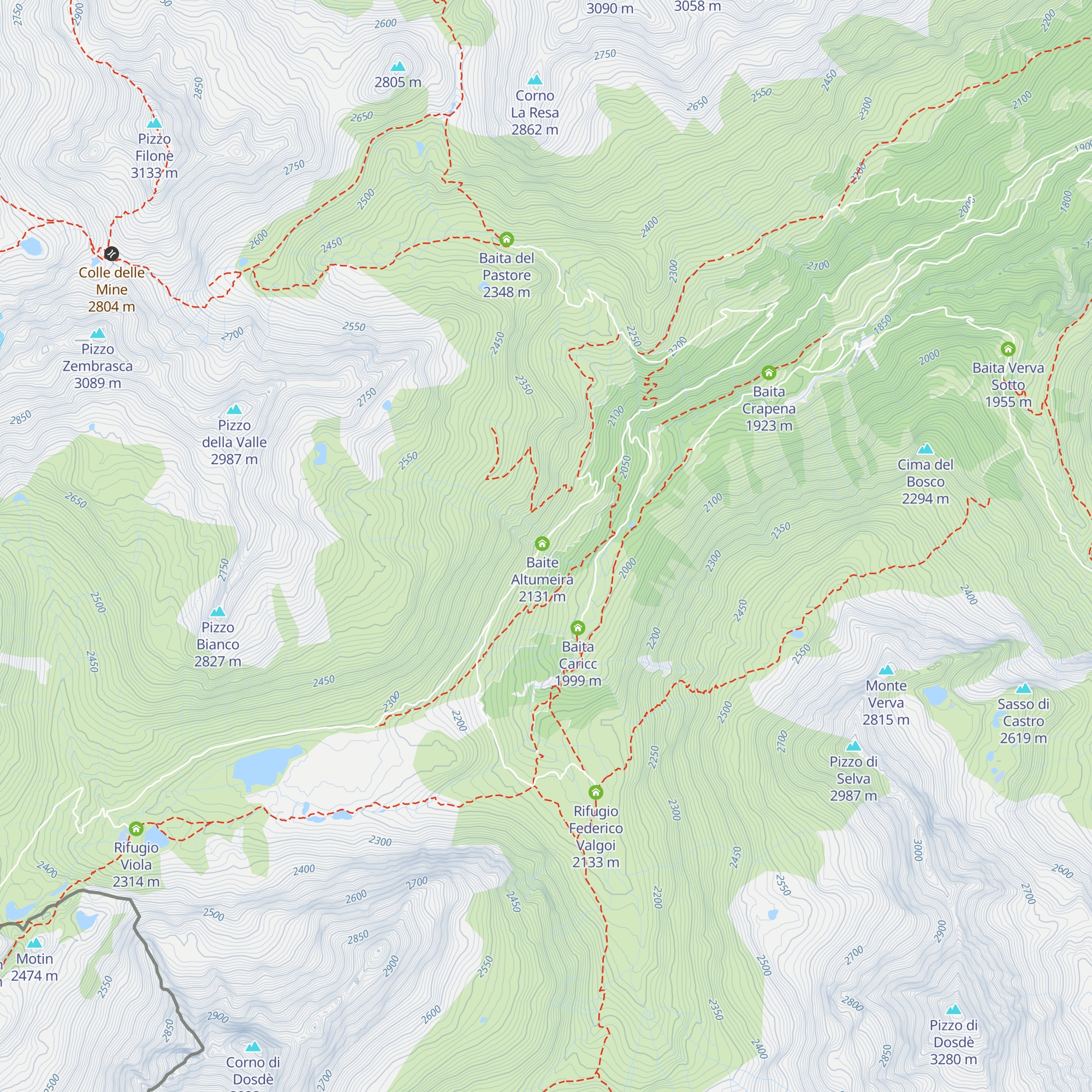Ristoro Baita Altumeira map