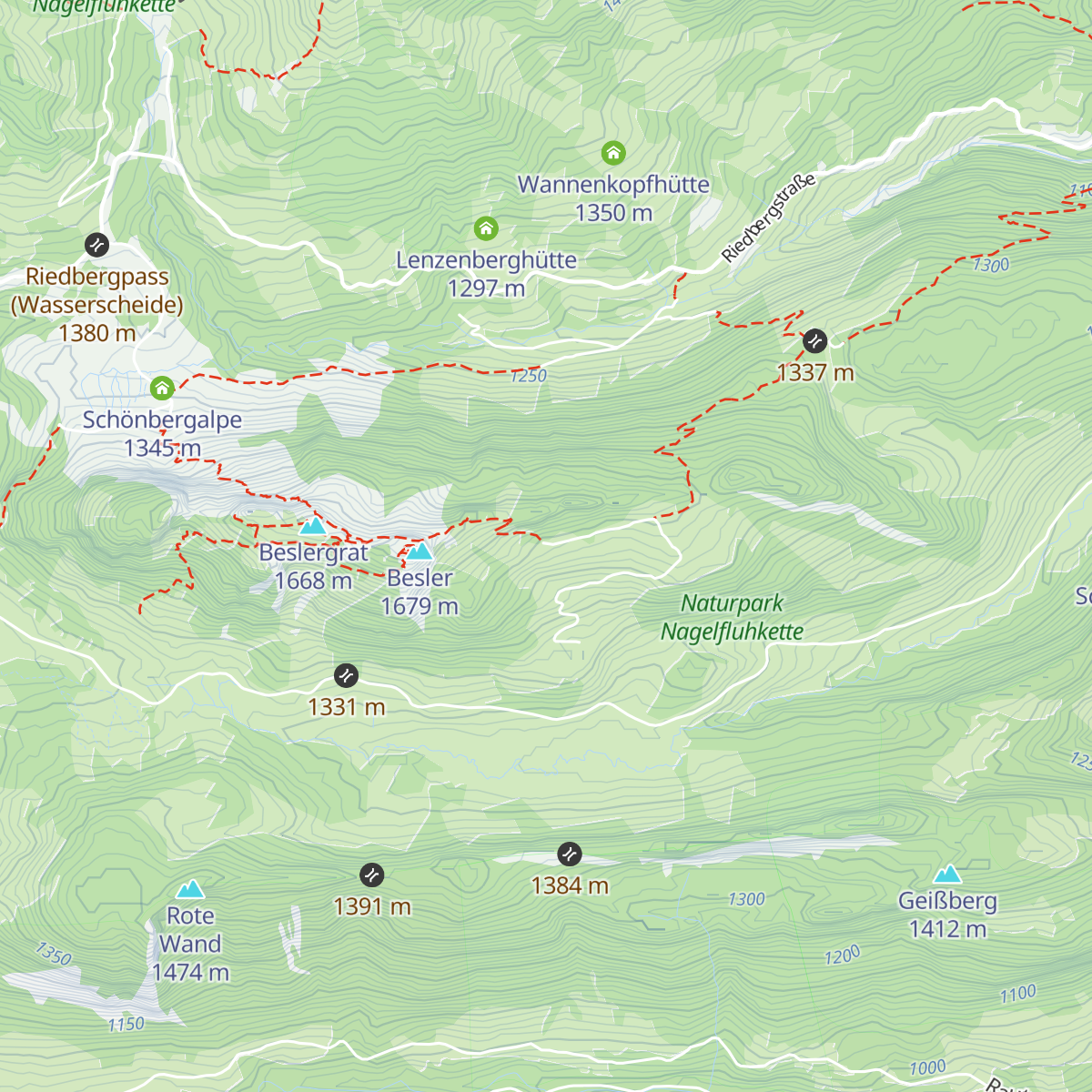 Obere Gundalpe map