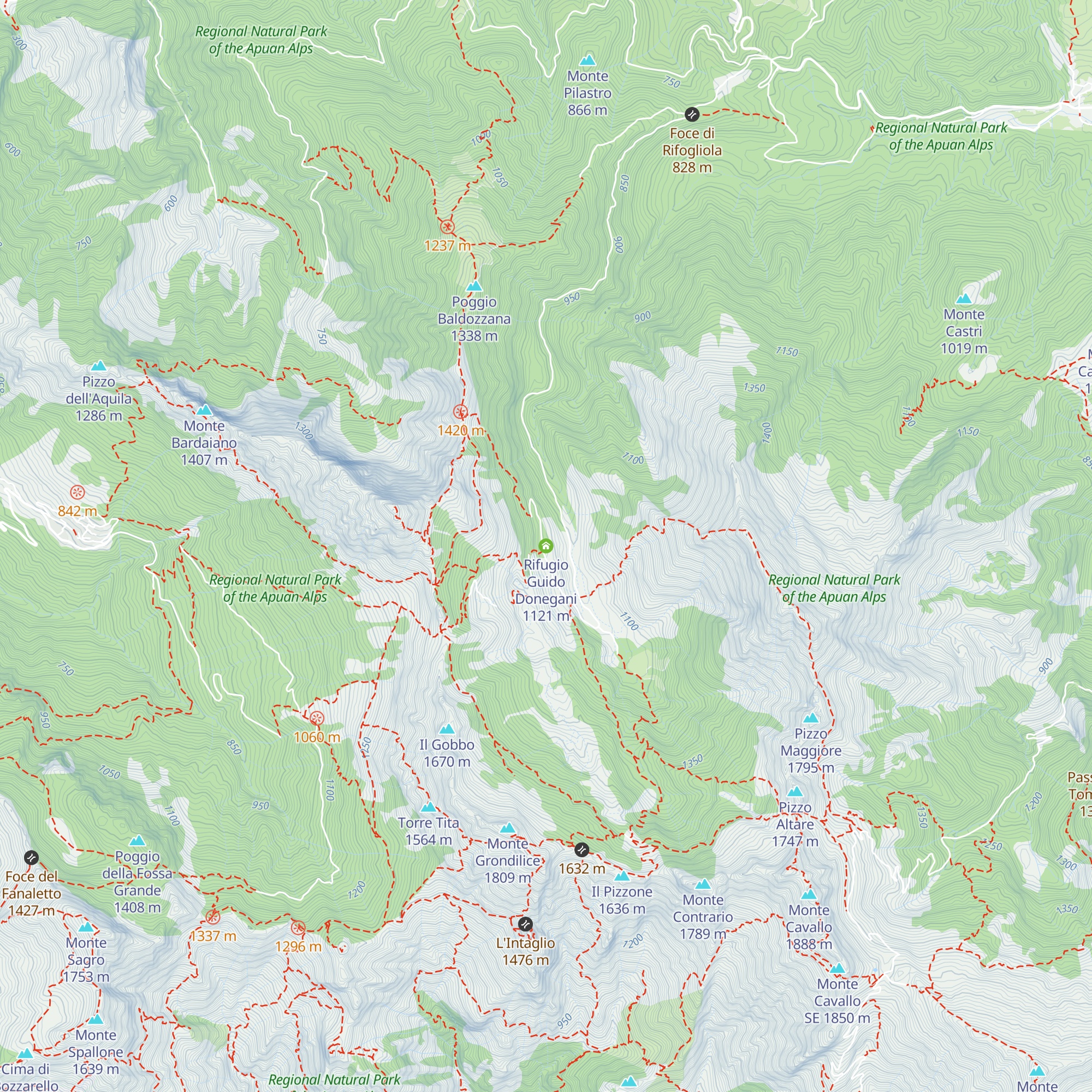 Rifugio Guido Donegani map