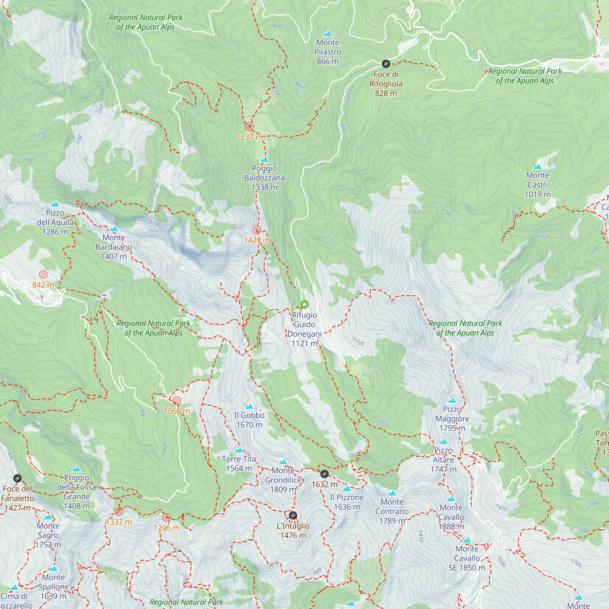Rifugio Guido Donegani map
