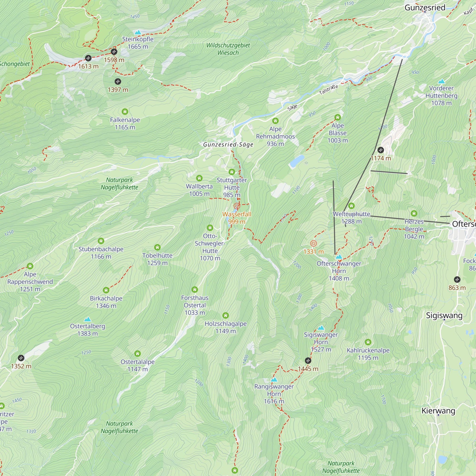 Angerhütte map