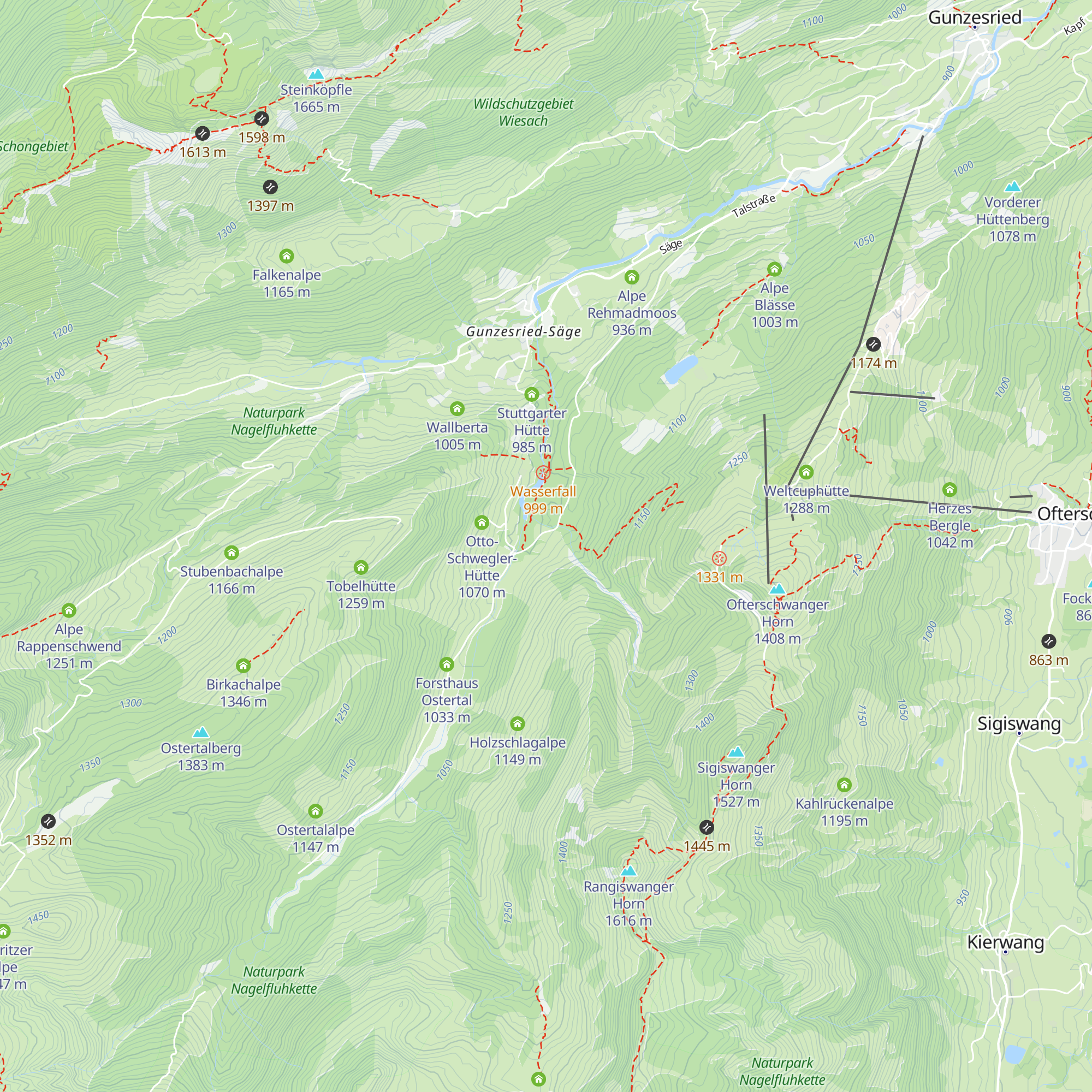 Angerhütte map