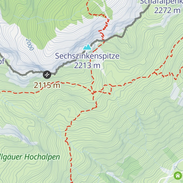 Map of Mindelheimer Hütte