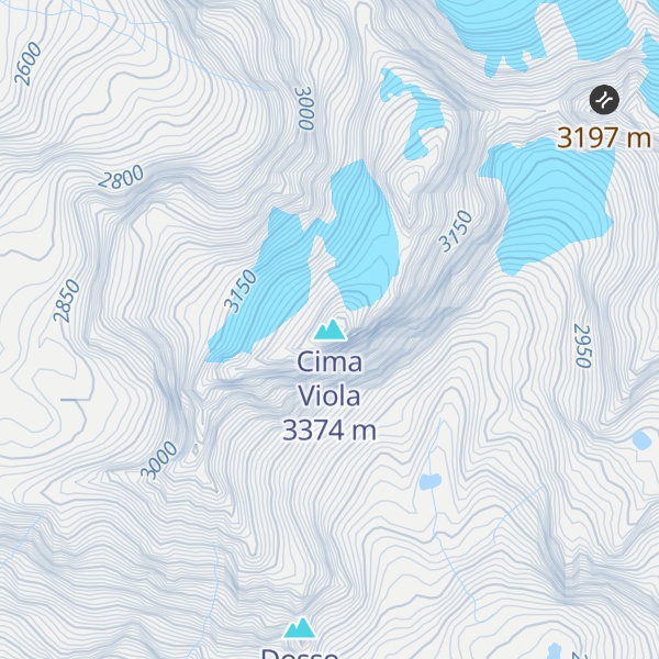 Map of Cima Viola