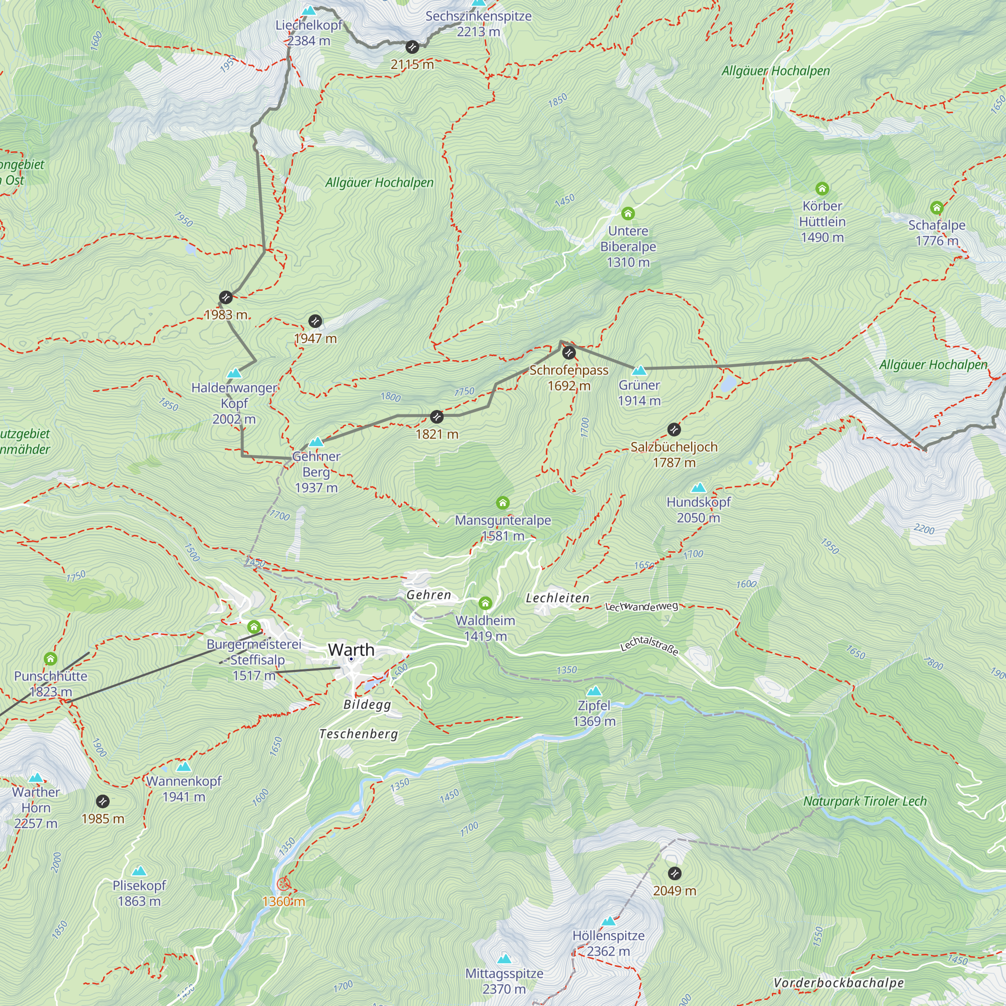 Mansgunteralpe map