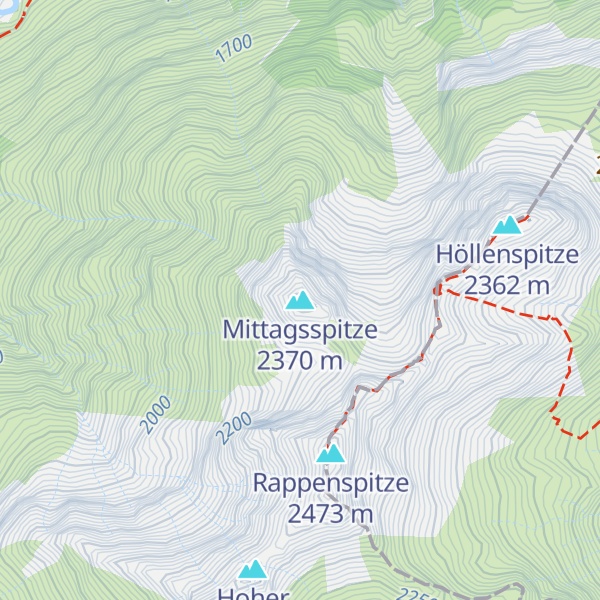 Map of Mittagsspitze