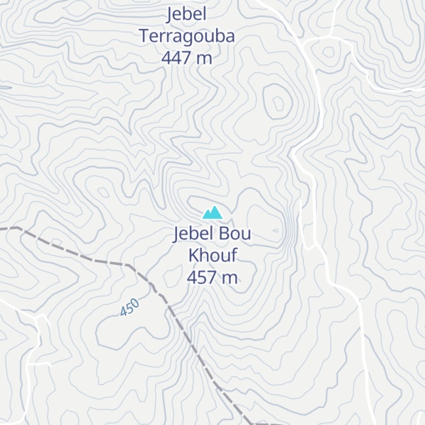 Map of Jebel Bou Khouf