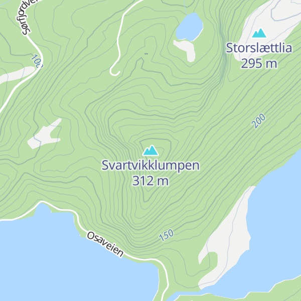 Map of Svartvikklumpen
