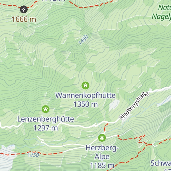 Map of Wannenkopfhütte
