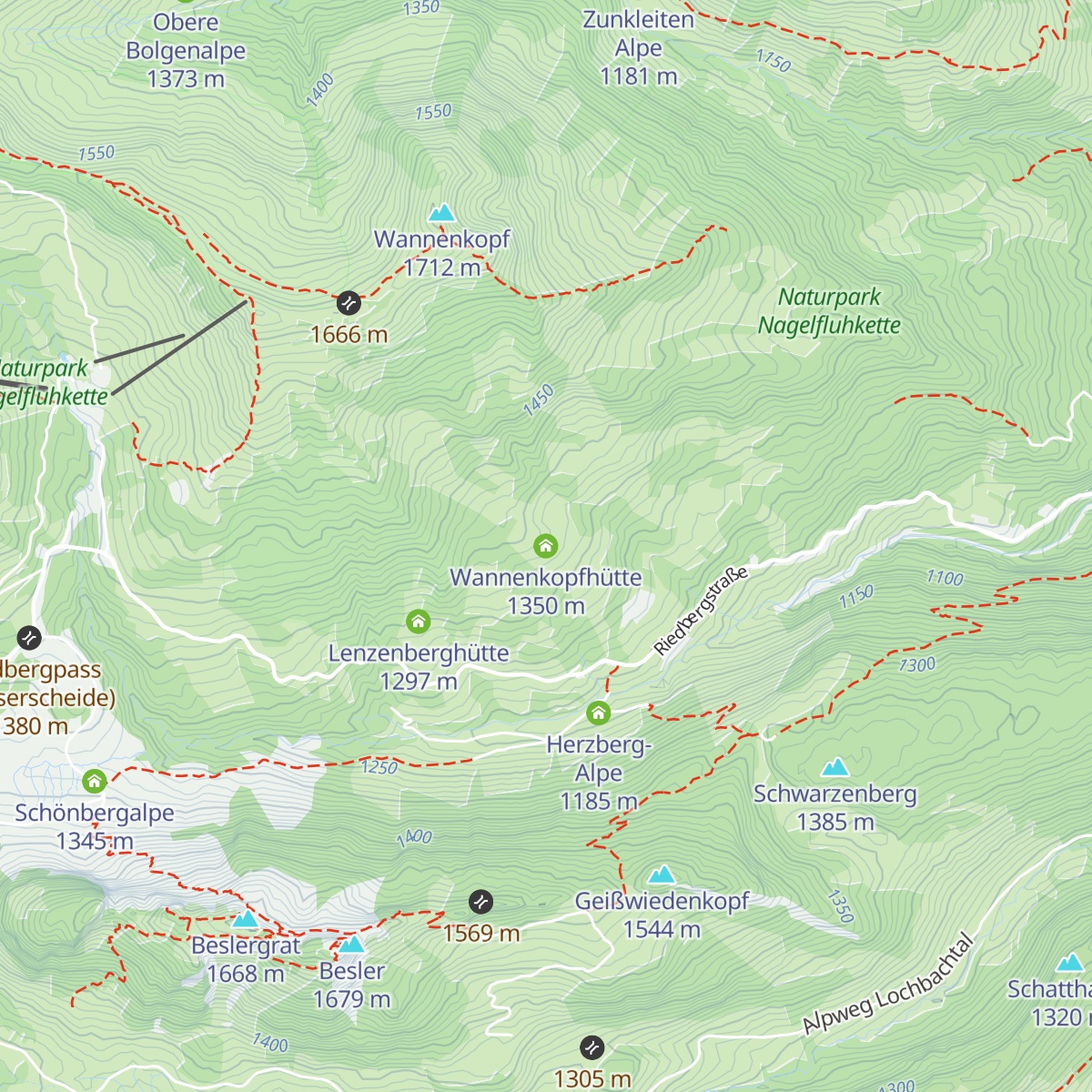 Wannenkopfhütte map