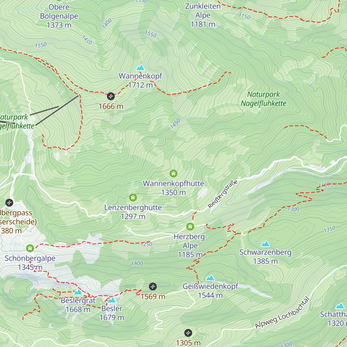 Wannenkopfhütte map