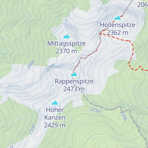 Map of Rappenspitze