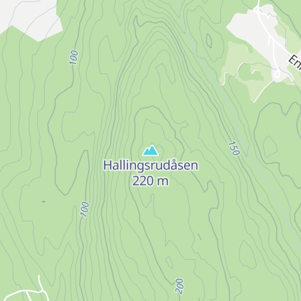 Map of Hallingsrudåsen