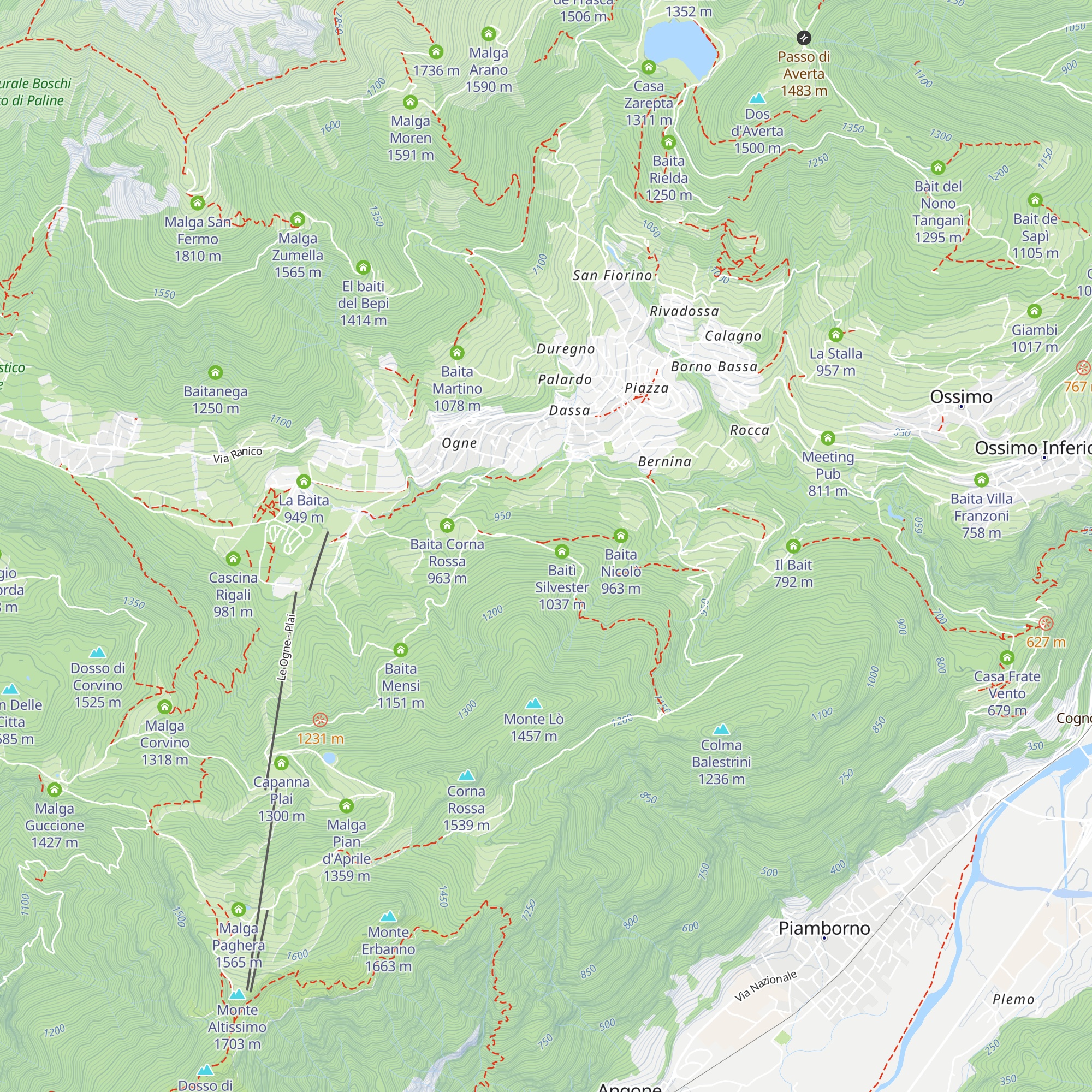 Baita Malüsen map