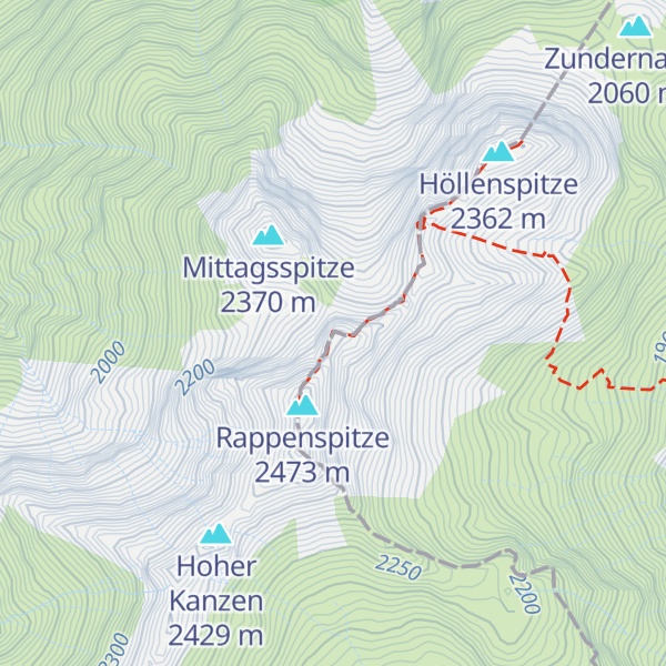 Map of Kleine Rappenspitze
