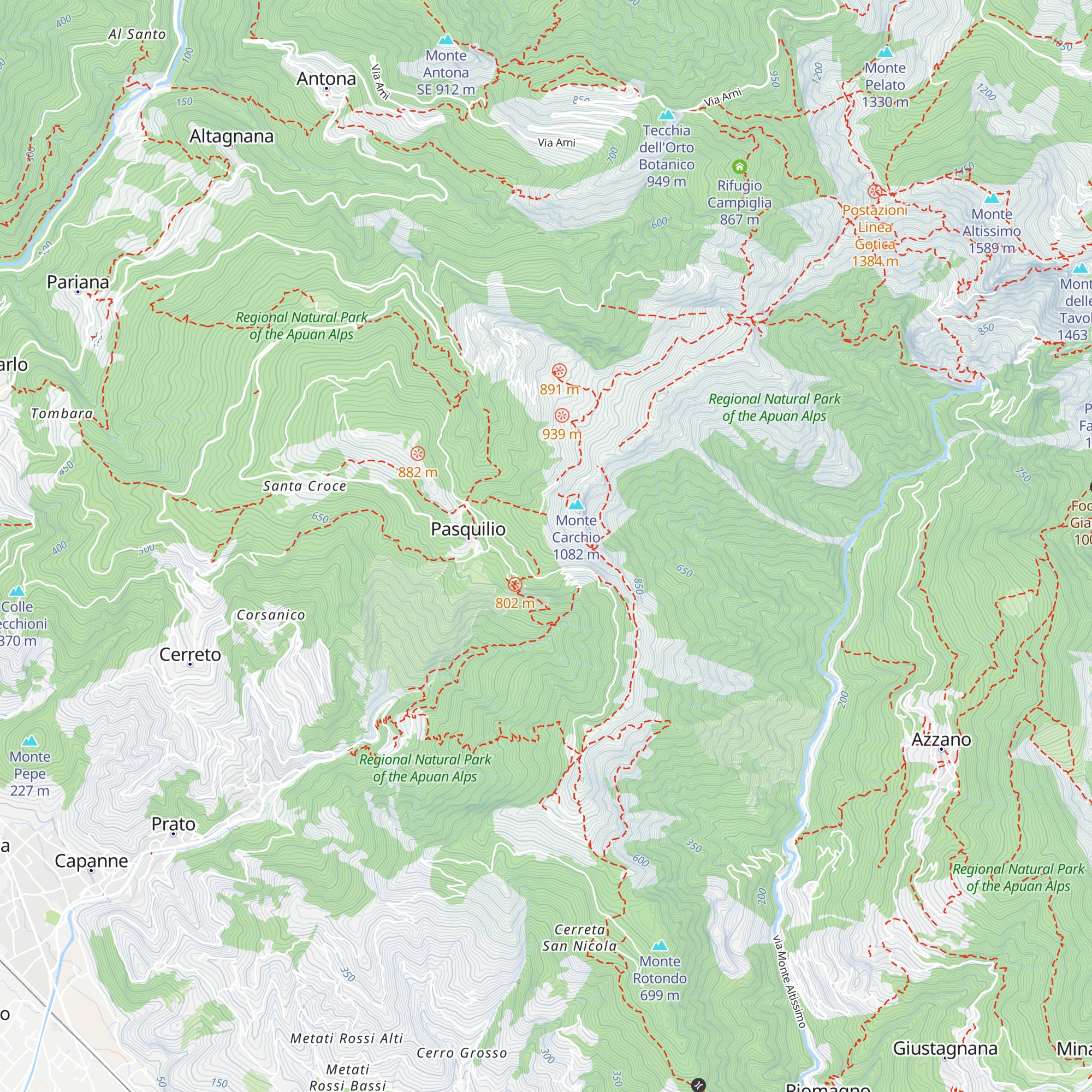 Rifugio Alleluia map