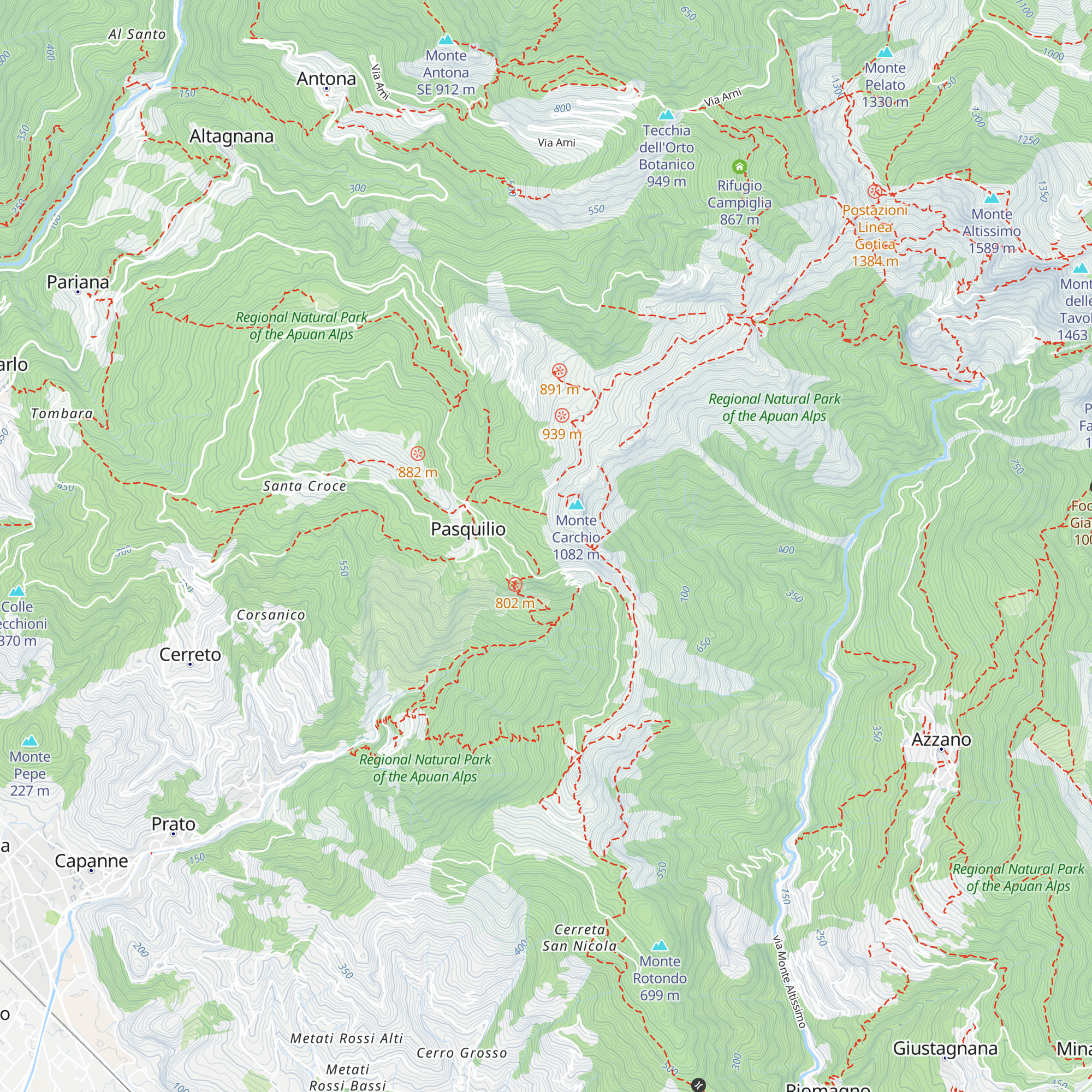 Rifugio Alleluia map