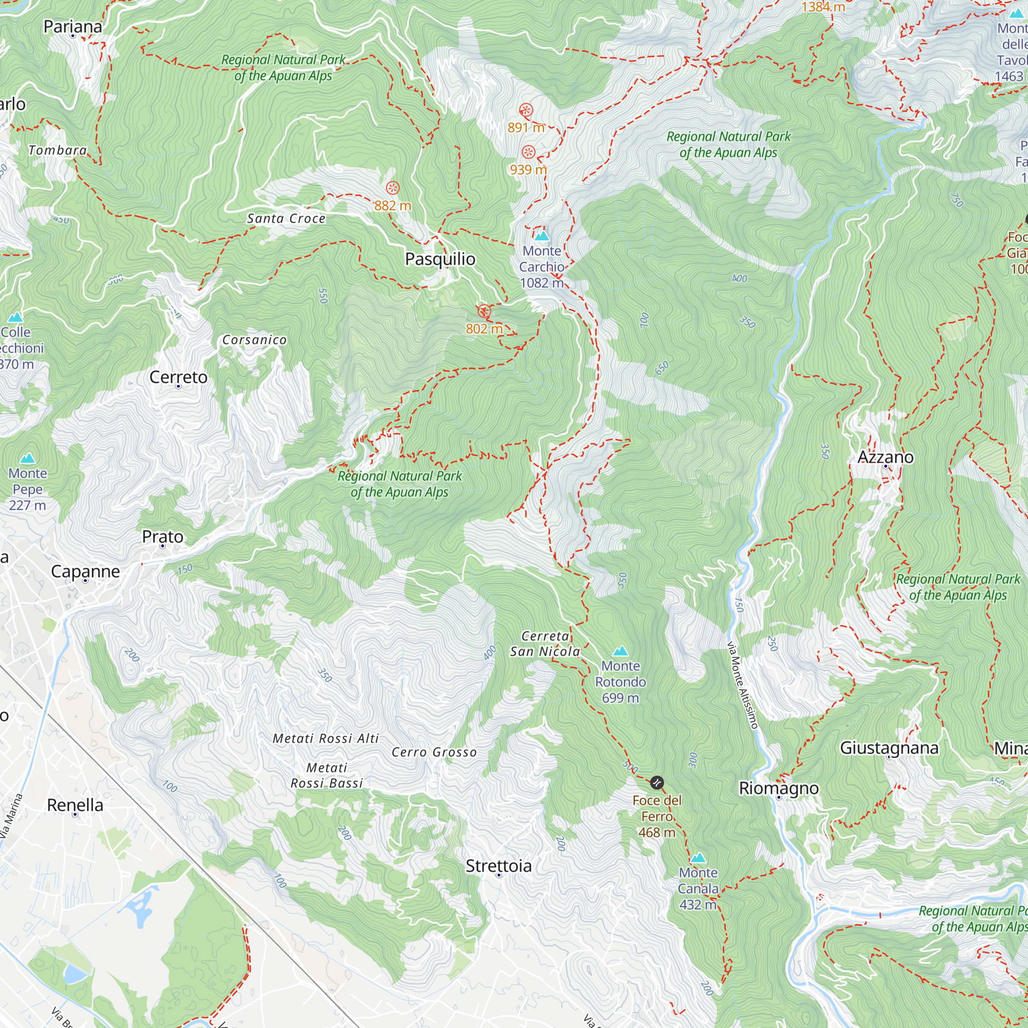 Capanna di Garibà map