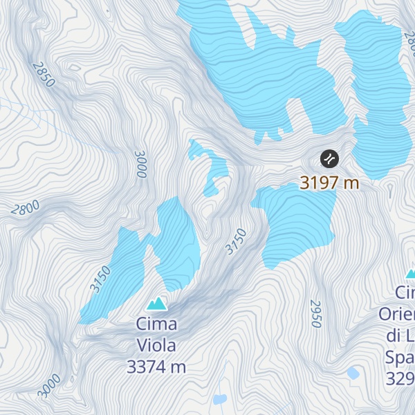 Map of Cima Settentrionale di Lago Spalmo