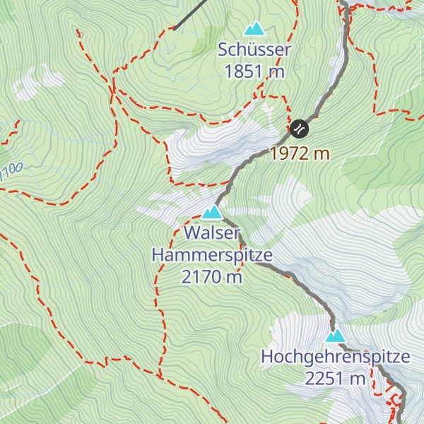 Map of Walser Hammerspitze