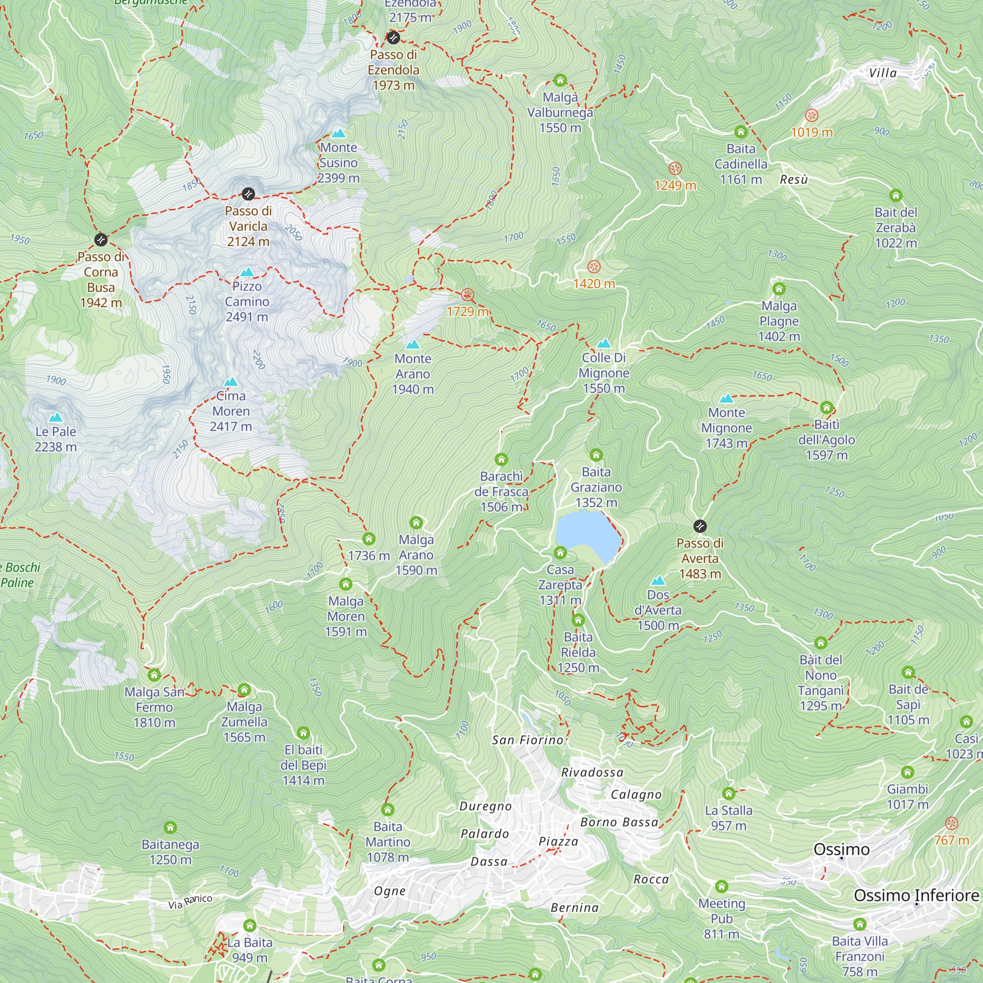 Baràcå de Uzilì map