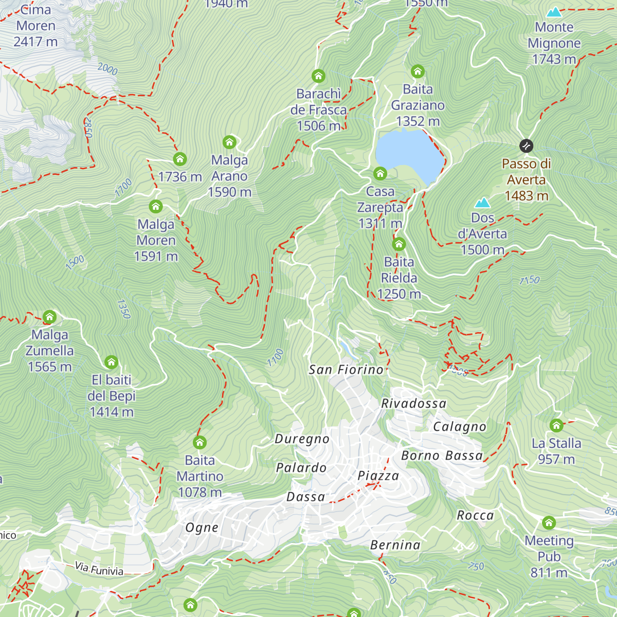 Bar Trattoria Camere Navertino map