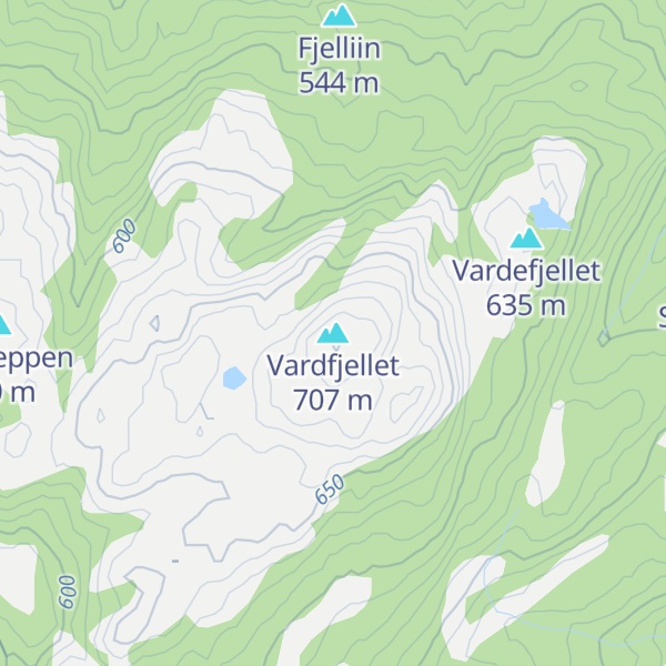 Map of Vardfjellet