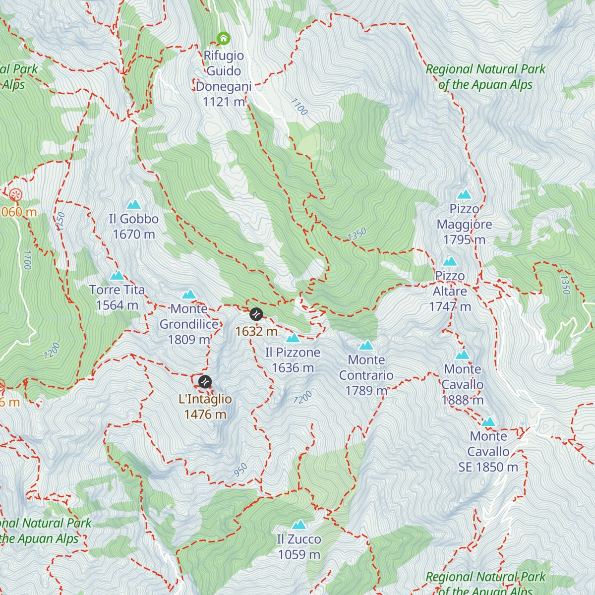 Rifugio Orto di Donna map