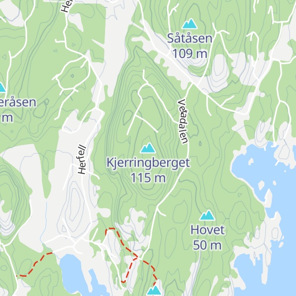 Map of Kjerringberget