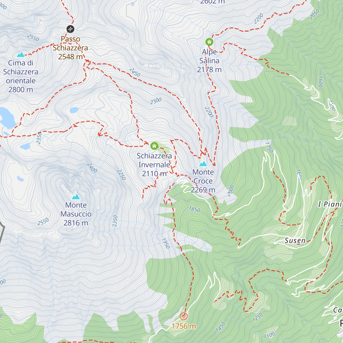 Rifugio Schiazzera map