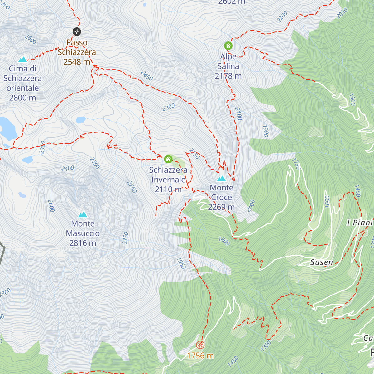 Rifugio Schiazzera map