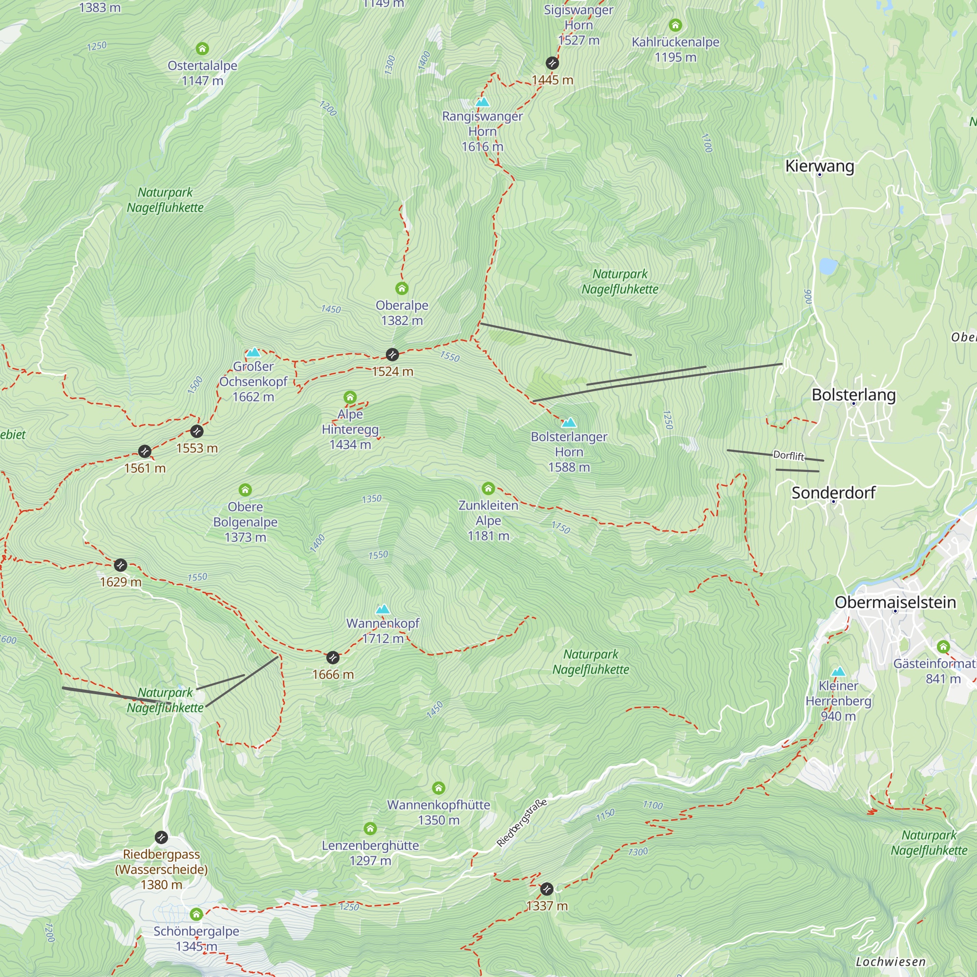 Zunkleiten Alpe map