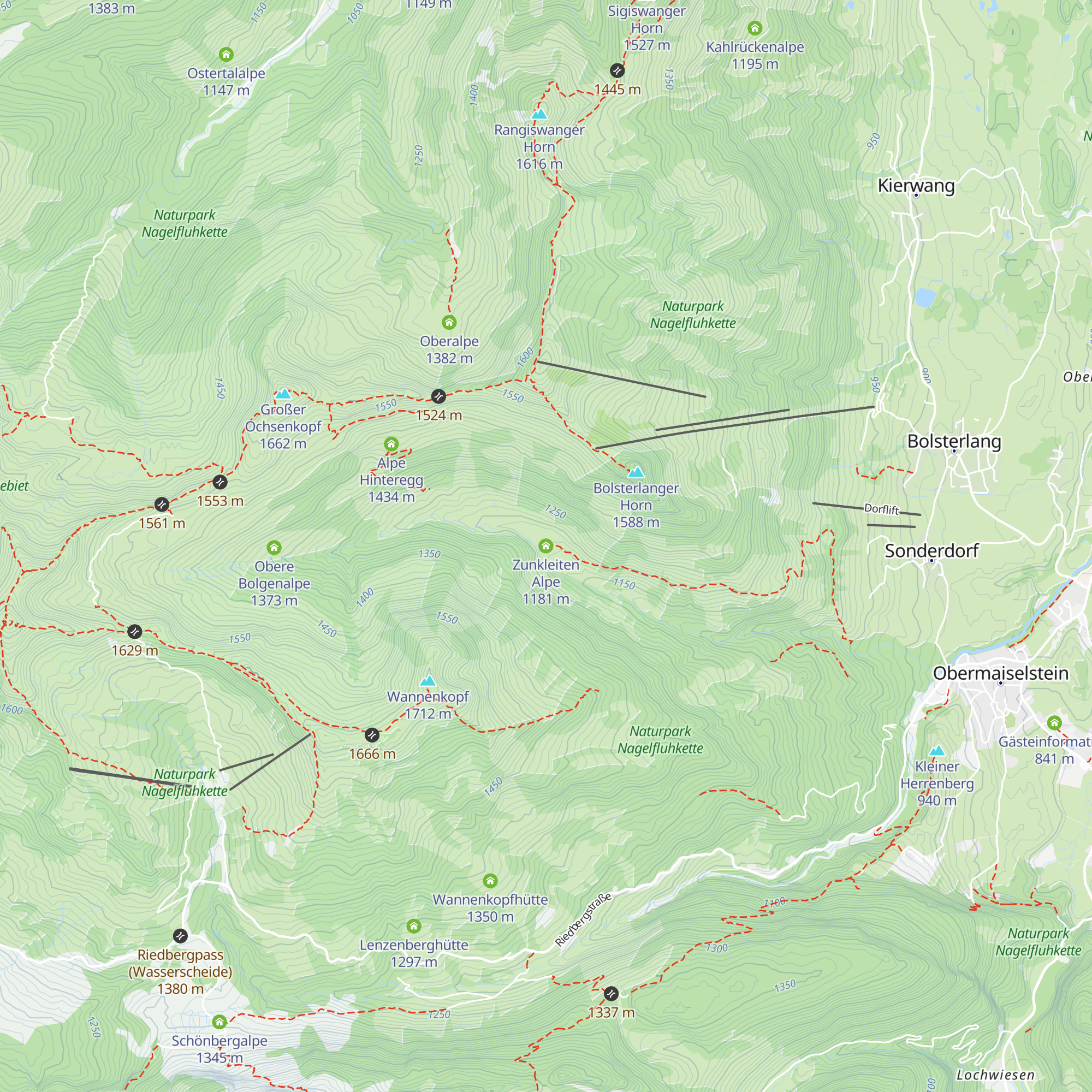 Zunkleiten Alpe map