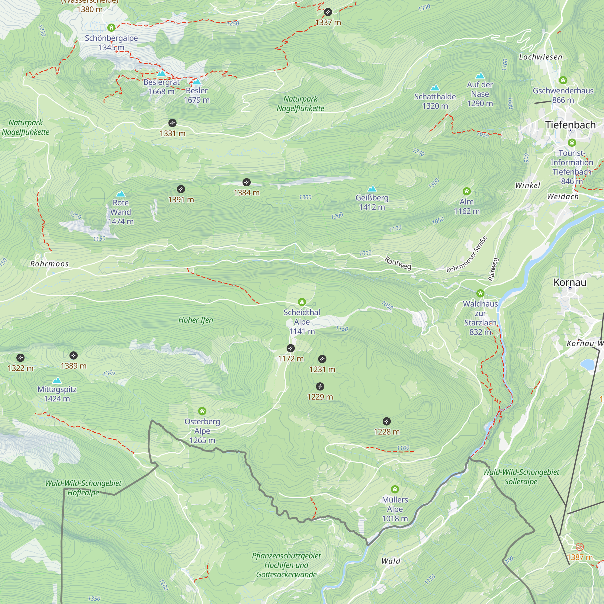 Scheidthal Alpe map