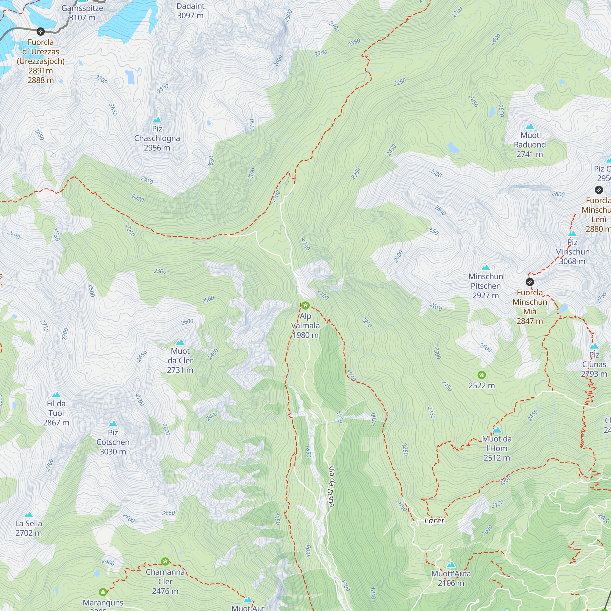 Alp Valmala map