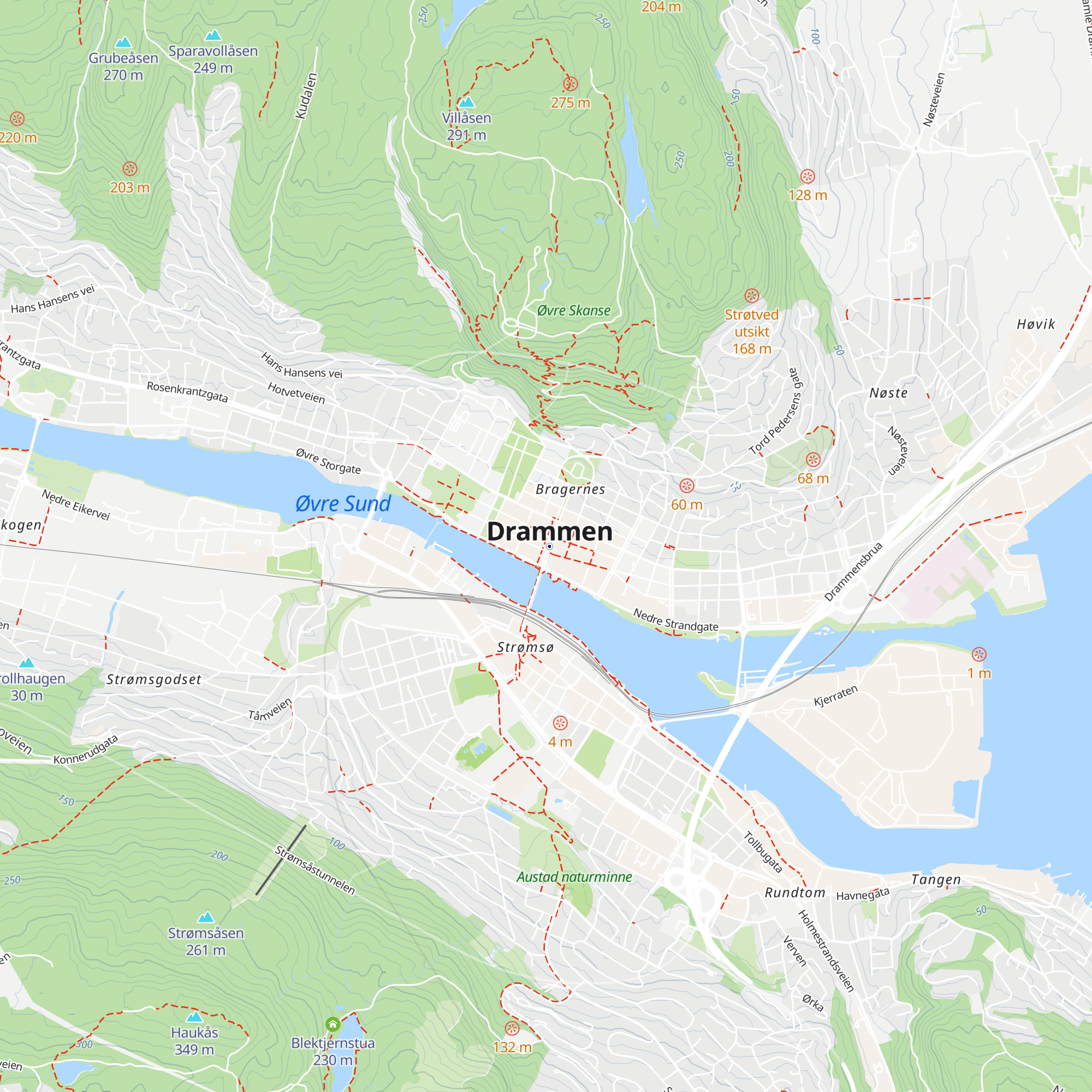 Drammen City Information map
