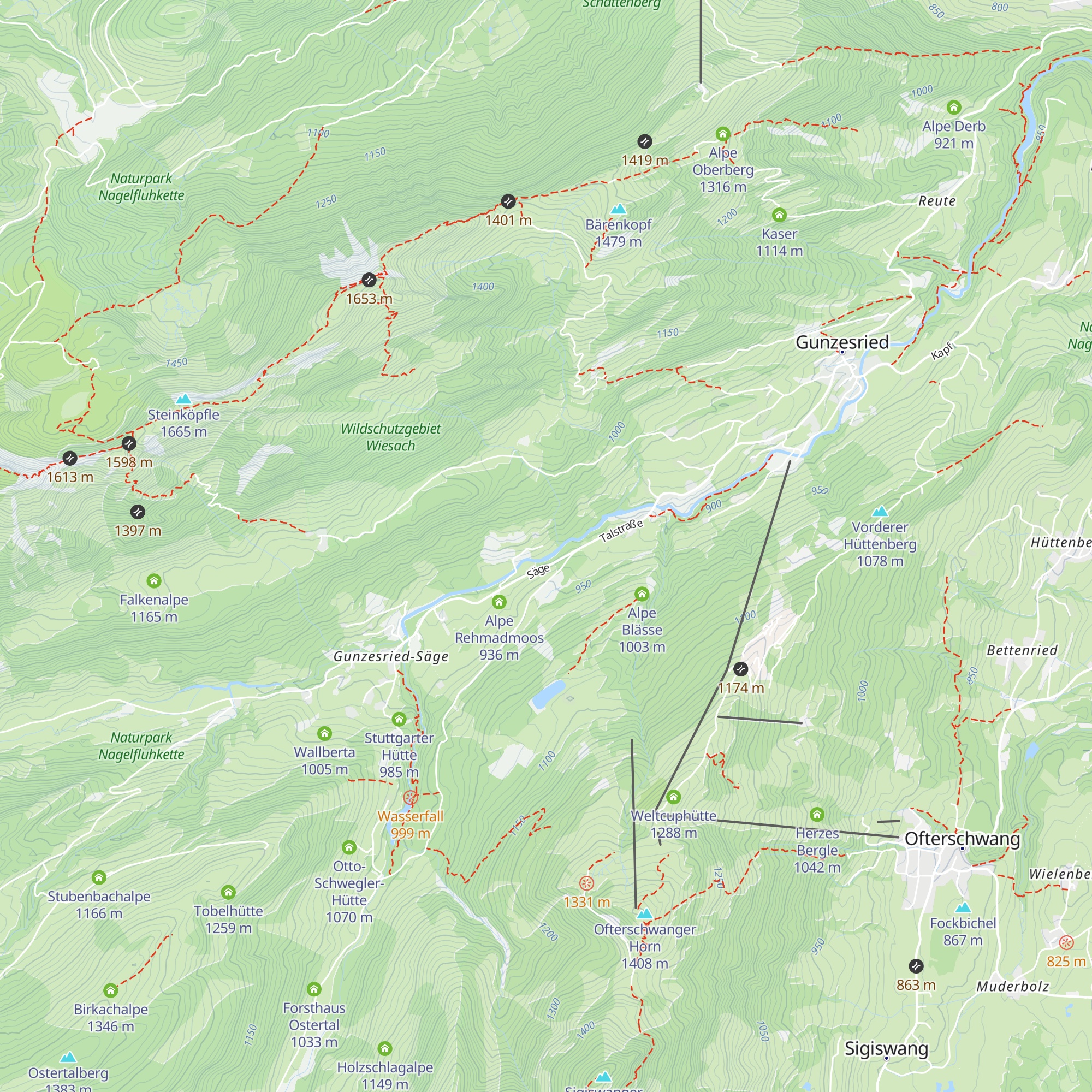 Bergfischzucht Gunzesried map
