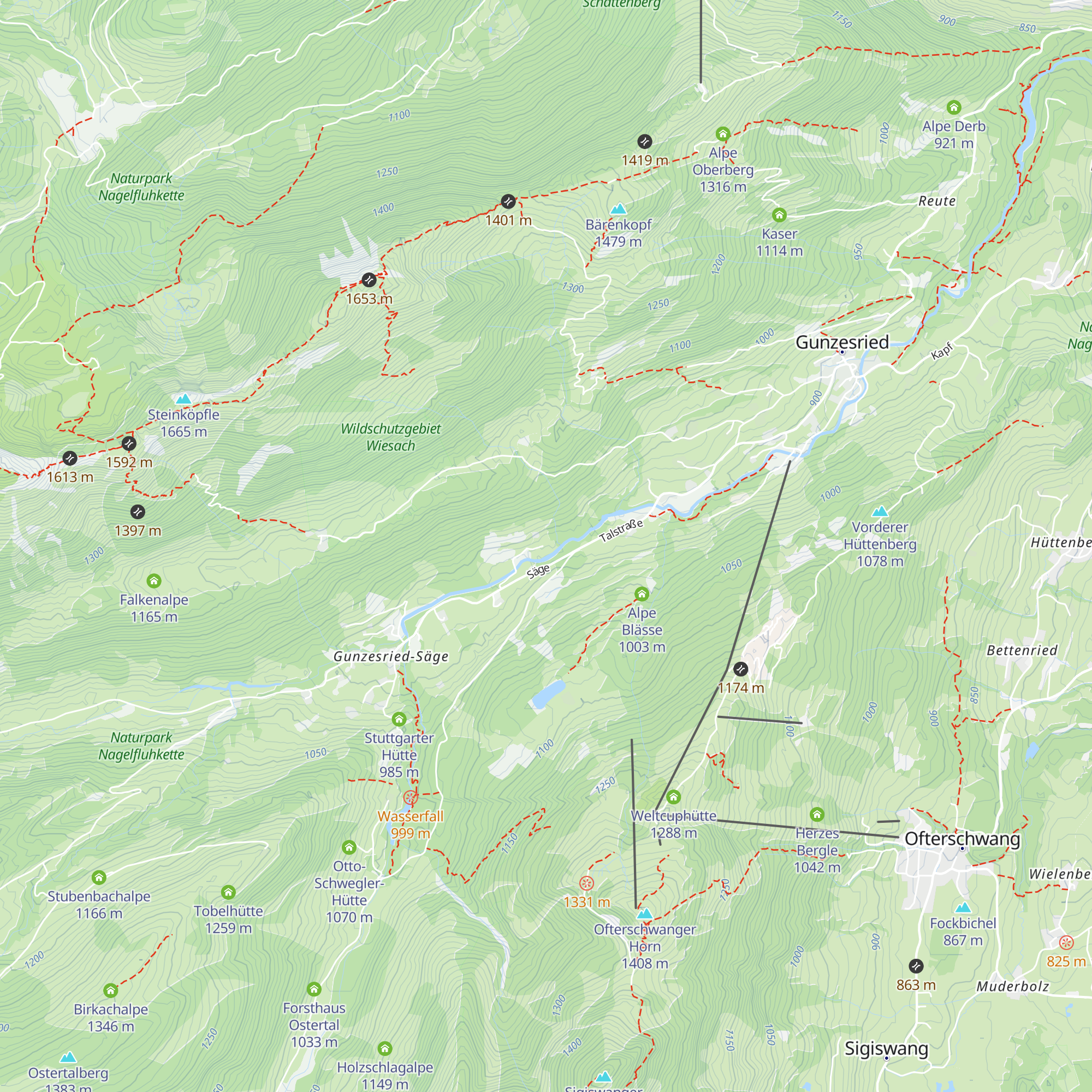 Bergfischzucht Gunzesried map